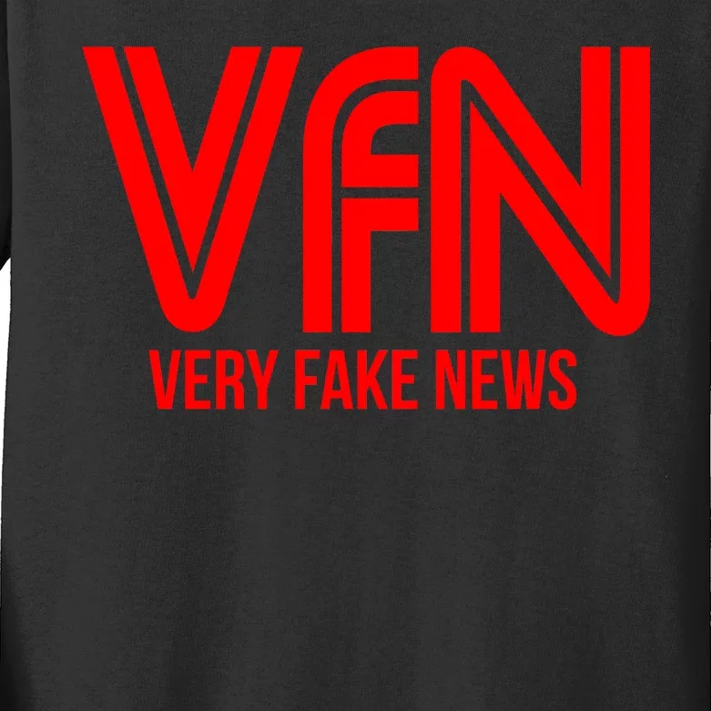 Very Fake News Network Kids Long Sleeve Shirt