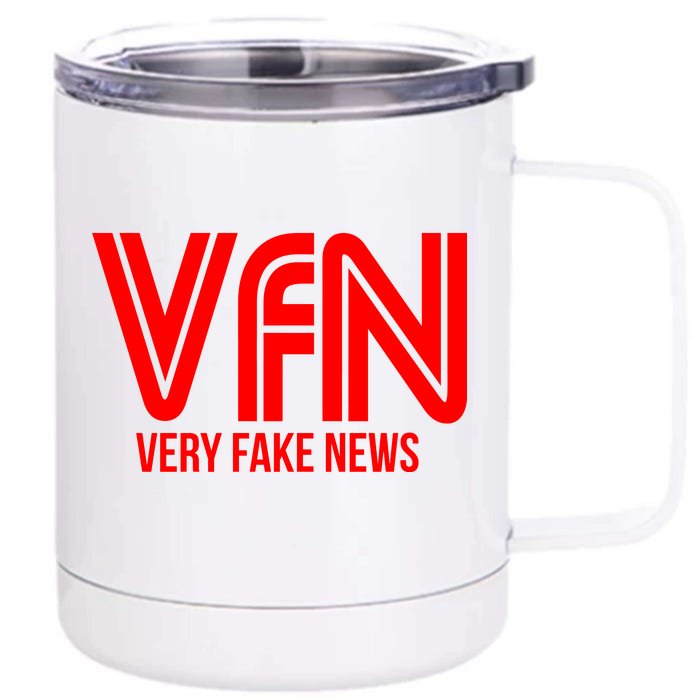 Very Fake News Network Front & Back 12oz Stainless Steel Tumbler Cup