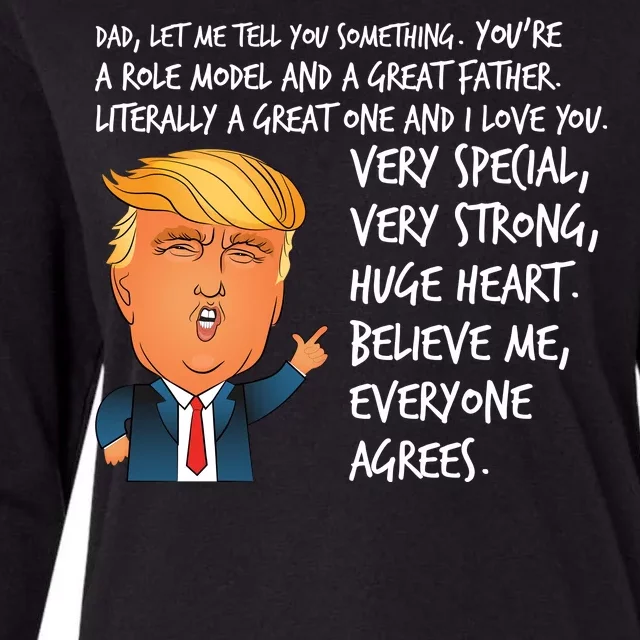 Very Special Dad Donald Trump Fathers Day Womens Cotton Relaxed Long Sleeve T-Shirt