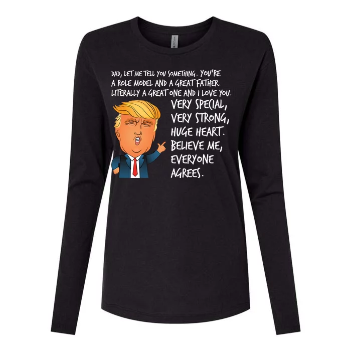 Very Special Dad Donald Trump Fathers Day Womens Cotton Relaxed Long Sleeve T-Shirt