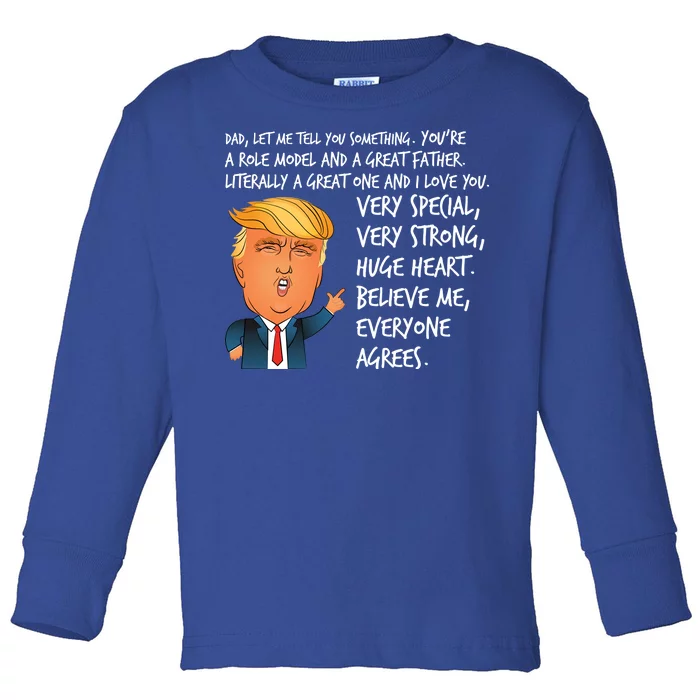 Very Special Dad Donald Trump Fathers Day Toddler Long Sleeve Shirt