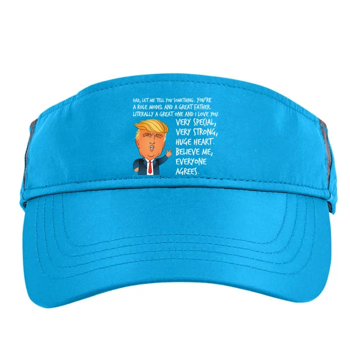 Very Special Dad Donald Trump Fathers Day Adult Drive Performance Visor