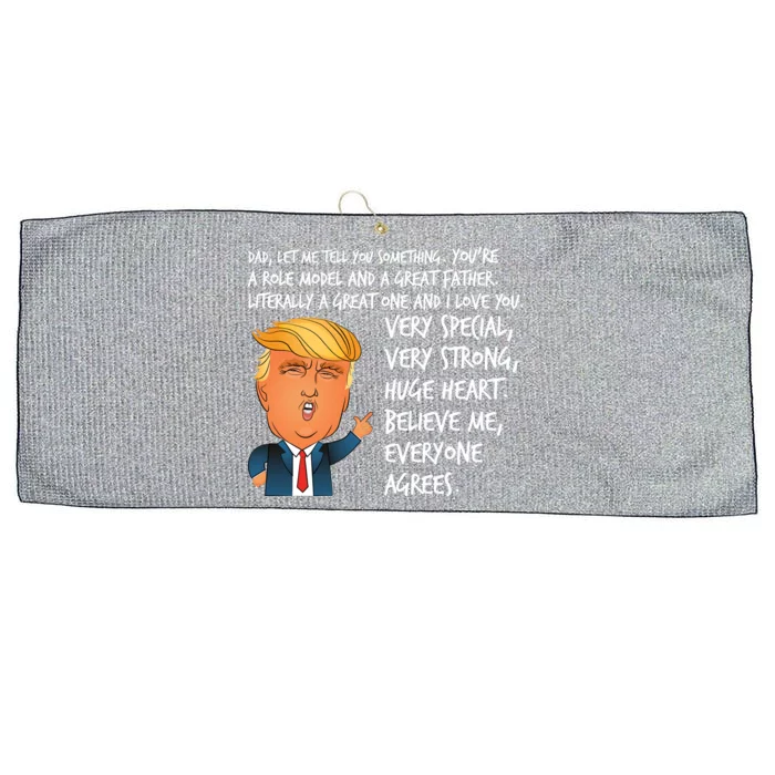 Very Special Dad Donald Trump Fathers Day Large Microfiber Waffle Golf Towel