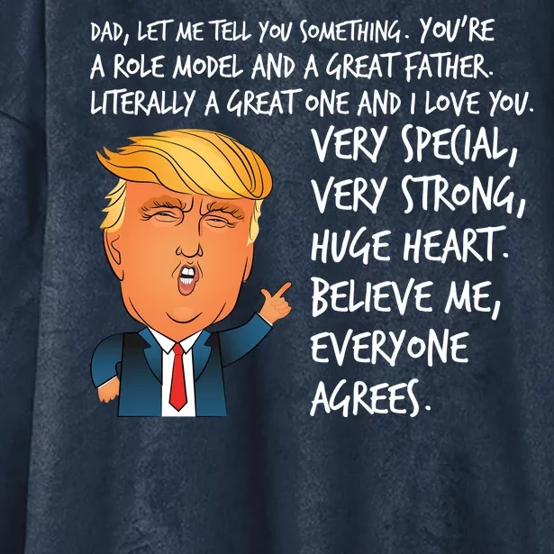 Very Special Dad Donald Trump Fathers Day Hooded Wearable Blanket