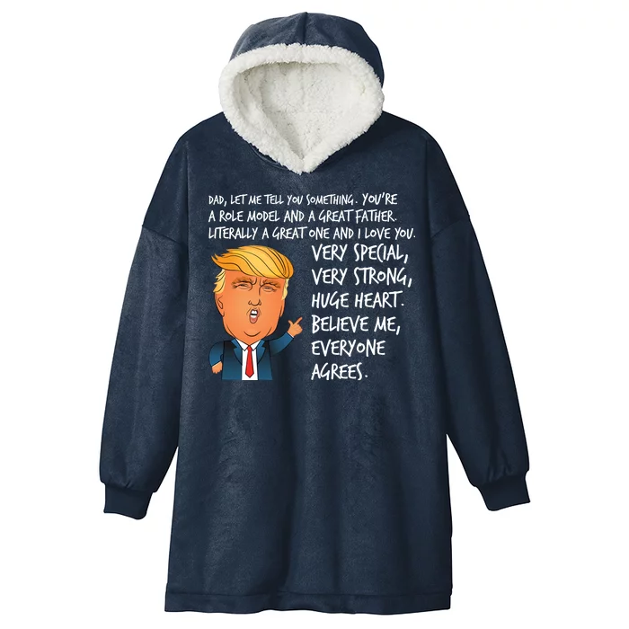 Very Special Dad Donald Trump Fathers Day Hooded Wearable Blanket