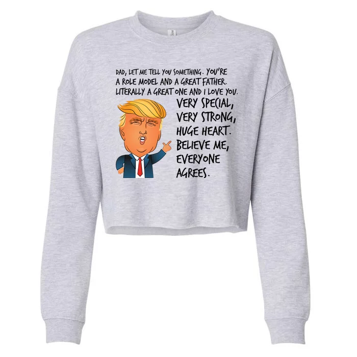 Very Special Dad Donald Trump Fathers Day Cropped Pullover Crew