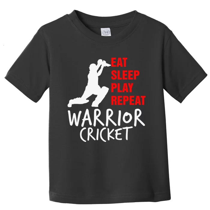 Vintage Eat Sleep Cricket Repeat Funny Cricket Sports Toddler T-Shirt