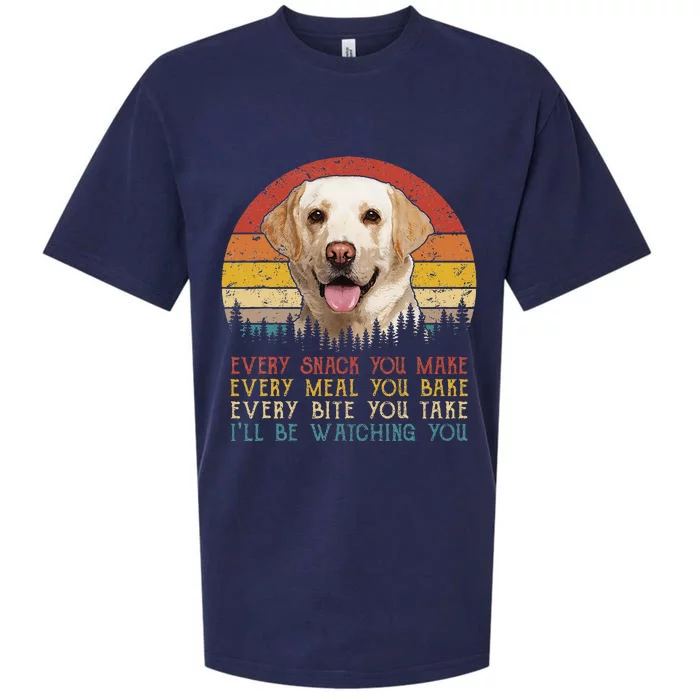 Vintage Every Snack You Make Dog Yellow Lab Retriever Sueded Cloud Jersey T-Shirt