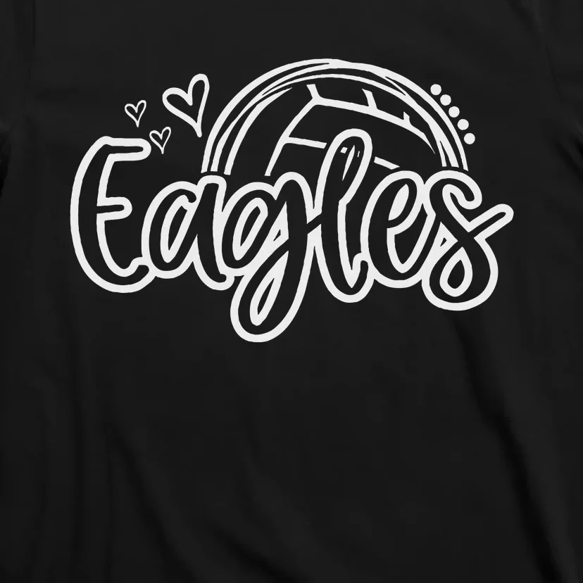 Volleyball Eagle School Sports Fan Team Spirit T-Shirt