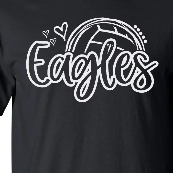 Volleyball Eagle School Sports Fan Team Spirit Tall T-Shirt