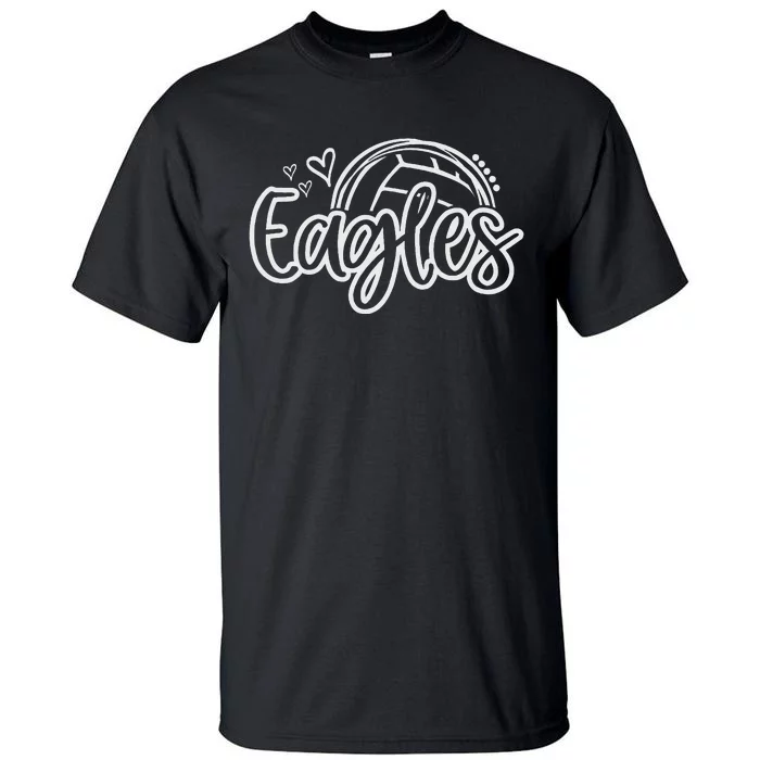 Volleyball Eagle School Sports Fan Team Spirit Tall T-Shirt