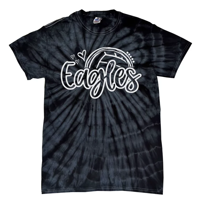 Volleyball Eagle School Sports Fan Team Spirit Tie-Dye T-Shirt