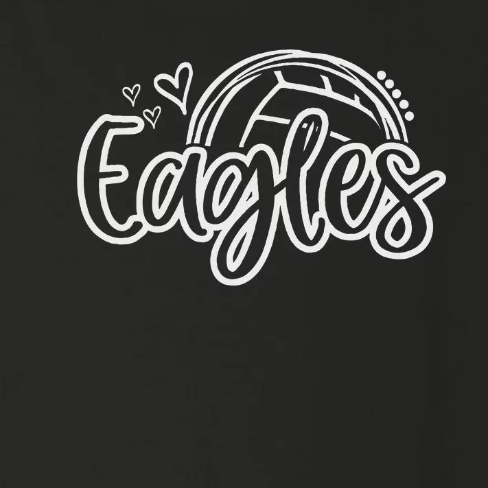 Volleyball Eagle School Sports Fan Team Spirit Toddler Long Sleeve Shirt