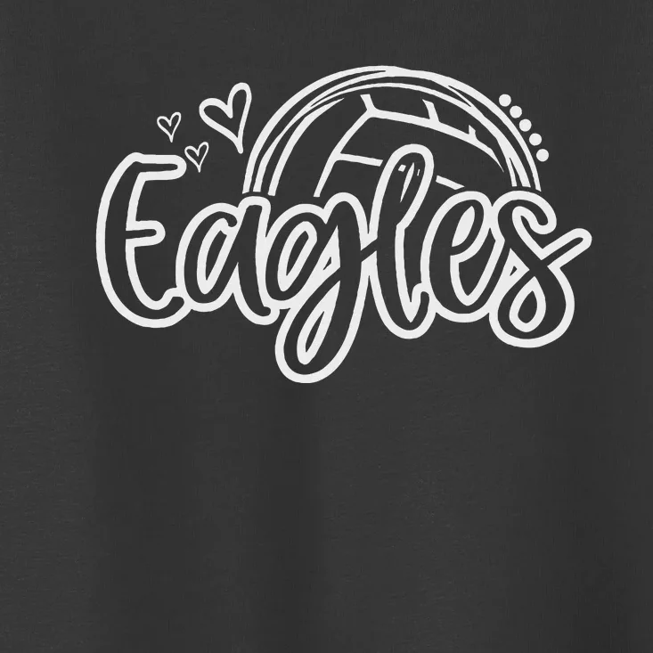 Volleyball Eagle School Sports Fan Team Spirit Toddler T-Shirt