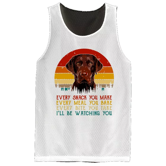 Vintage Every Snack You Make Dog Chocolate Lab Mesh Reversible Basketball Jersey Tank