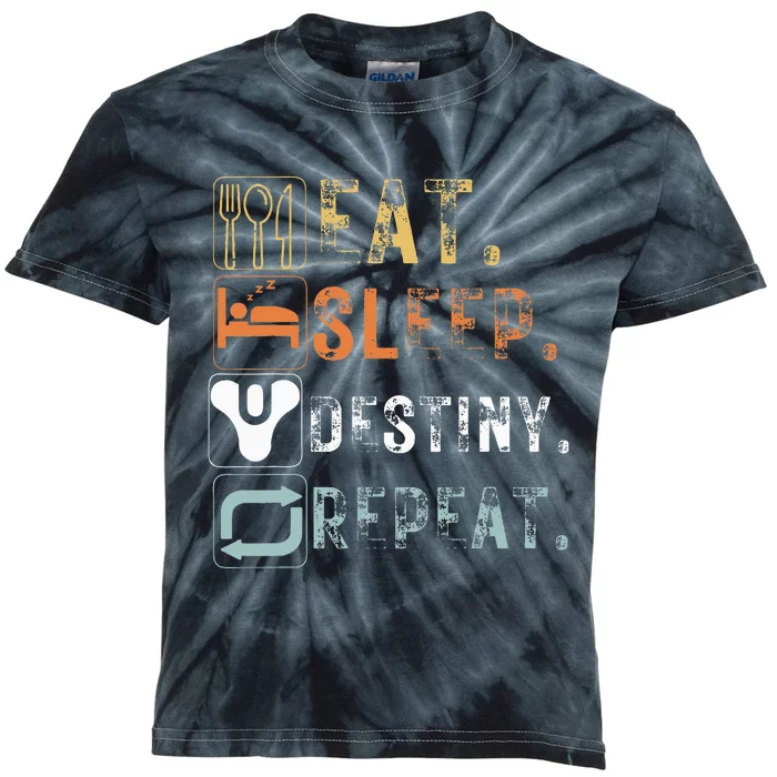 Vintage Eat Sleep Destiny Repeat Funny Eat Sleep Destiny Kids Tie-Dye T-Shirt