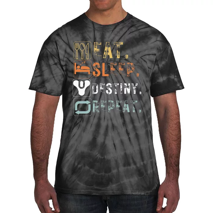 Vintage Eat Sleep Destiny Repeat Funny Eat Sleep Tie-Dye T-Shirt