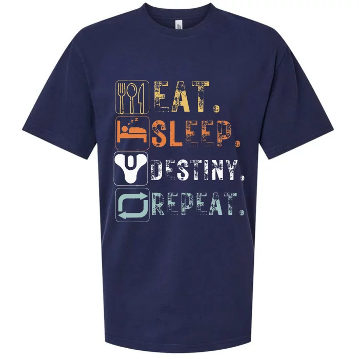 Vintage Eat Sleep Destiny Repeat Funny Eat Sleep Sueded Cloud Jersey T-Shirt