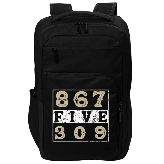 Vintage Eighties Tee 867 Five 309 Apparel and Funny 80's Impact Tech Backpack