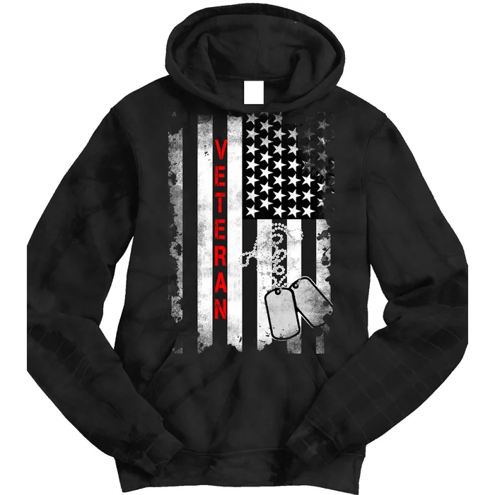 Veteran American Flag Tie Dye Hoodie