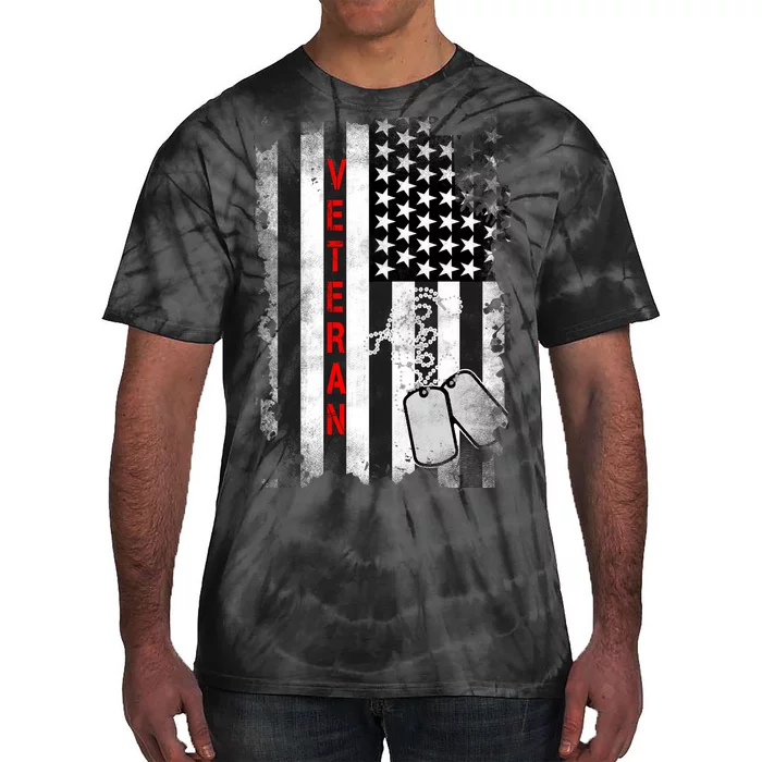 Veteran American Flag Tie-Dye T-Shirt