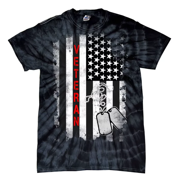 Veteran American Flag Tie-Dye T-Shirt