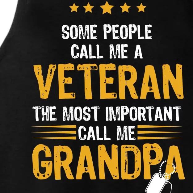 Veteran Grandpa Ladies Tri-Blend Wicking Tank