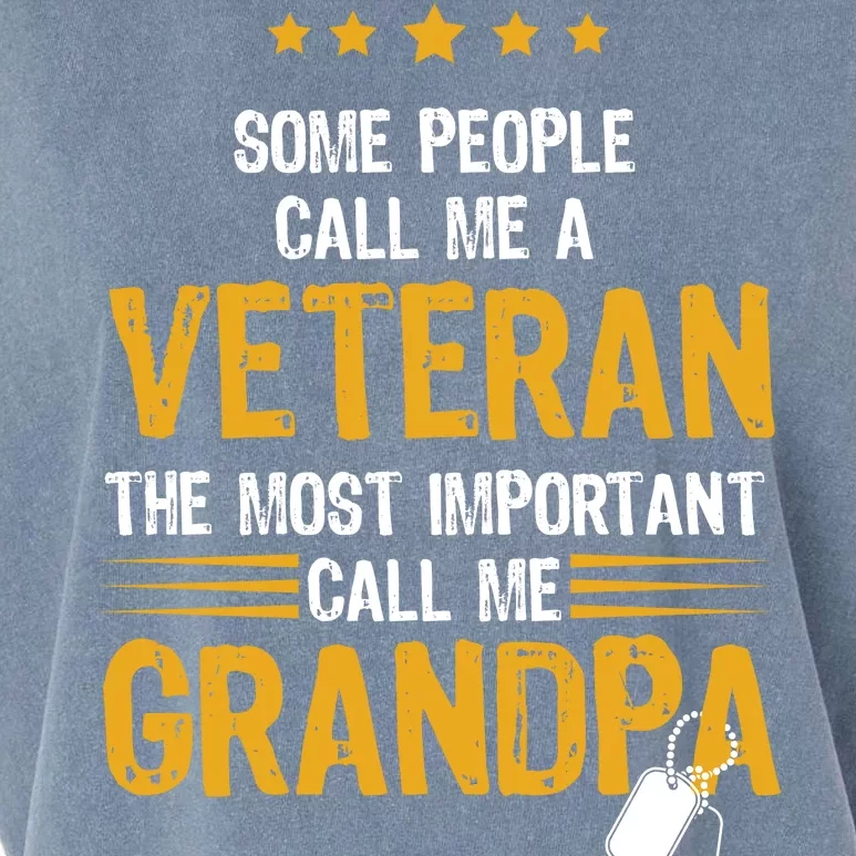 Veteran Grandpa Garment-Dyed Women's Muscle Tee