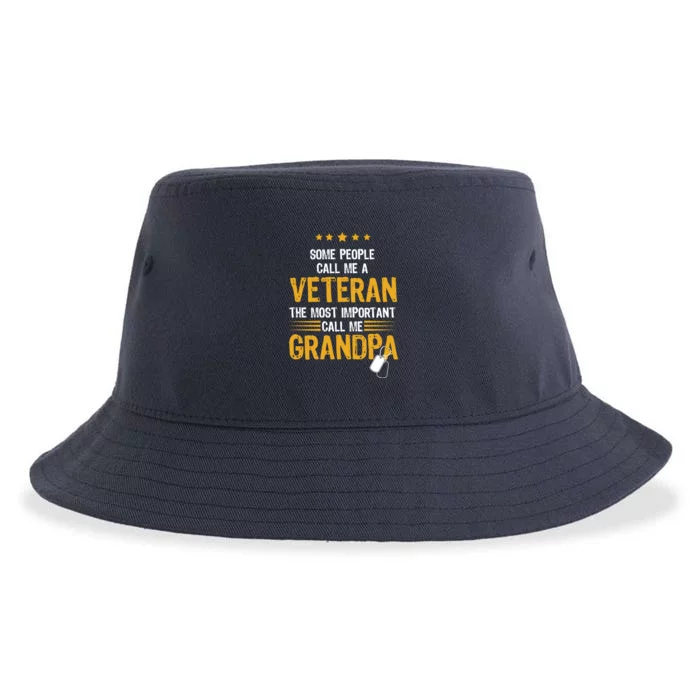 Veteran Grandpa Sustainable Bucket Hat