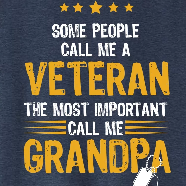 Veteran Grandpa Women's Crop Top Tee