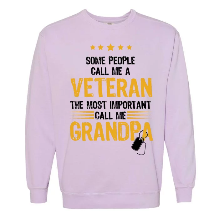 Veteran Grandpa Garment-Dyed Sweatshirt