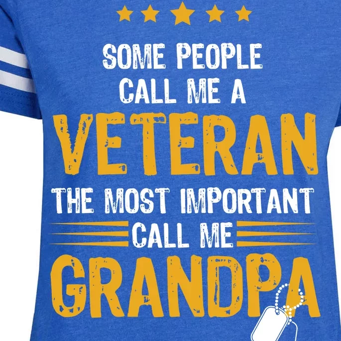 Veteran Grandpa Enza Ladies Jersey Football T-Shirt