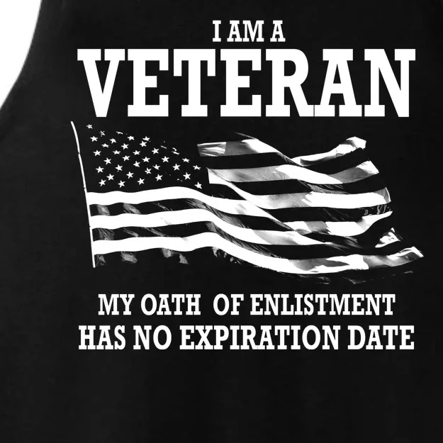 Veteran My Oath Of Enlistment Has No Expiration Date Ladies Tri-Blend Wicking Tank