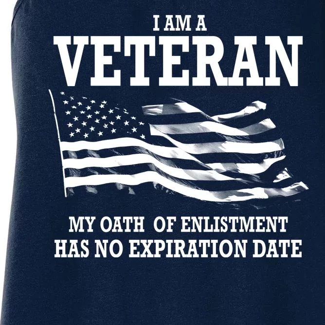 Veteran My Oath Of Enlistment Has No Expiration Date Women's Racerback Tank