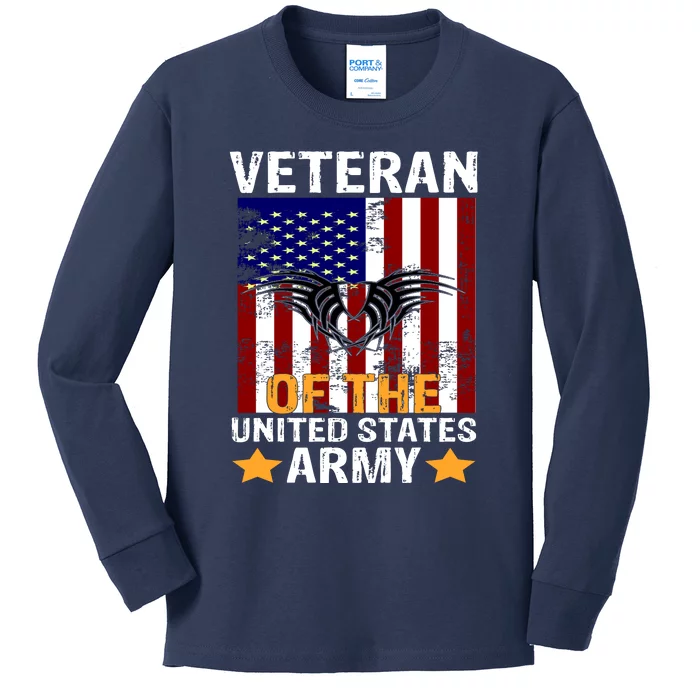 Veteran of the United States Army Kids Long Sleeve Shirt