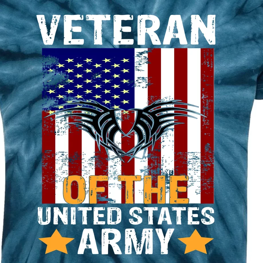 Veteran of the United States Army Kids Tie-Dye T-Shirt