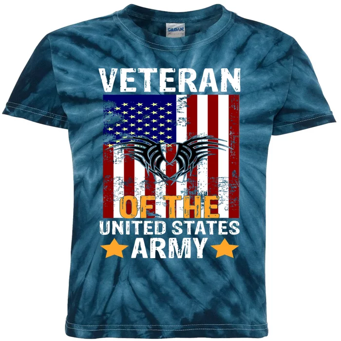 Veteran of the United States Army Kids Tie-Dye T-Shirt