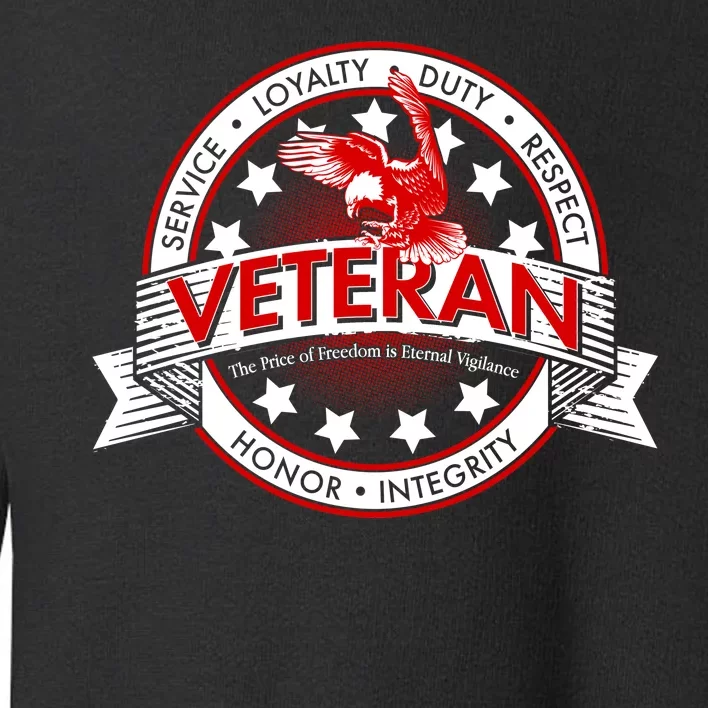 Veteran Price Of Freedom Emblem Toddler Sweatshirt