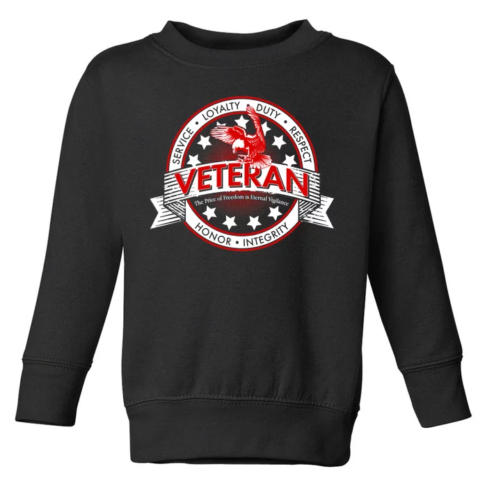 Veteran Price Of Freedom Emblem Toddler Sweatshirt