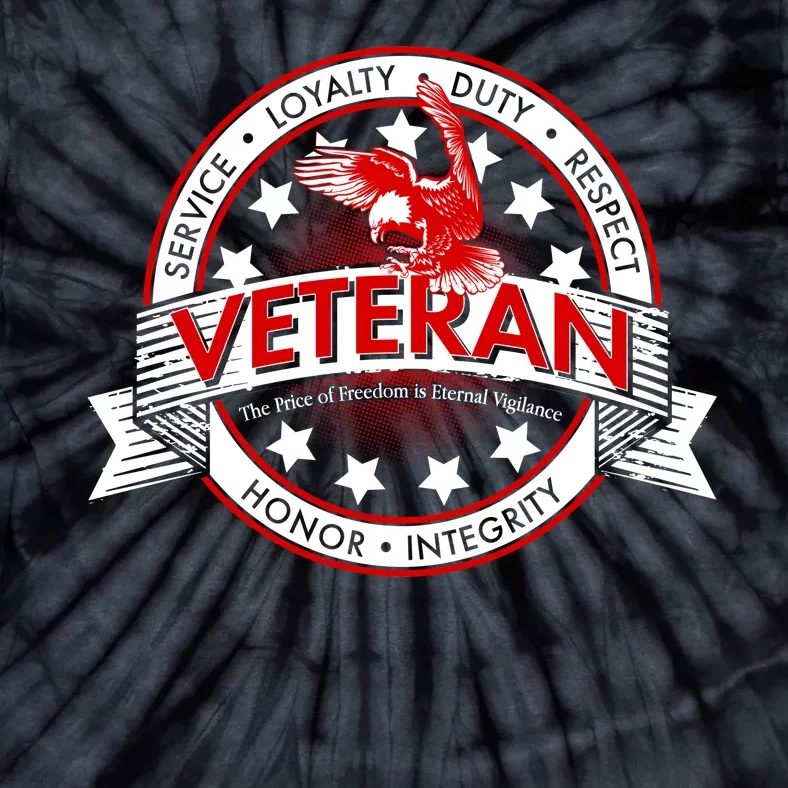 Veteran Price Of Freedom Emblem Tie-Dye T-Shirt