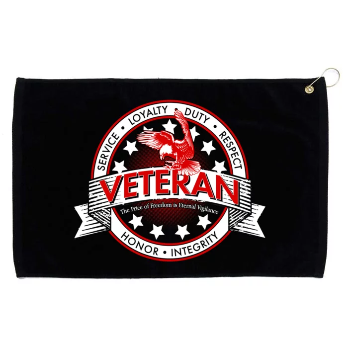 Veteran Price Of Freedom Emblem Grommeted Golf Towel