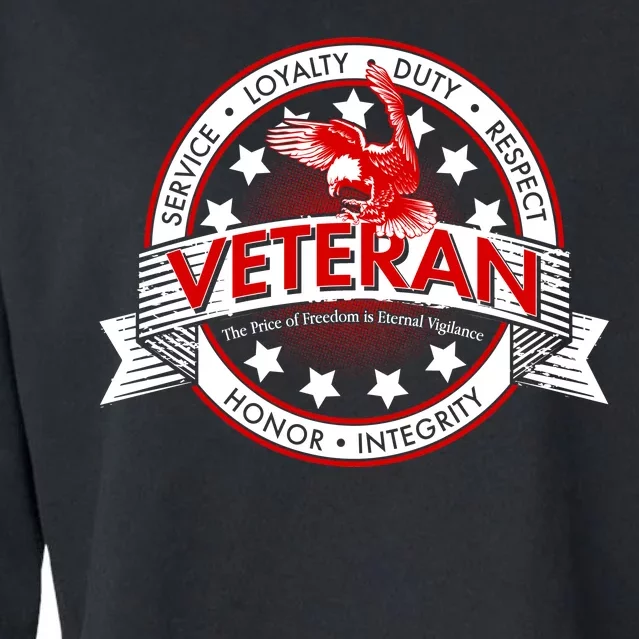 Veteran Price Of Freedom Emblem Cropped Pullover Crew