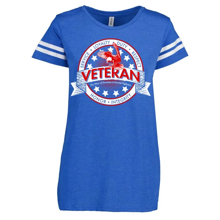 Veteran Price Of Freedom Emblem Enza Ladies Jersey Football T-Shirt