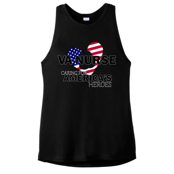 Veteran VA Nurse Caring For America's Heroes Ladies Tri-Blend Wicking Tank