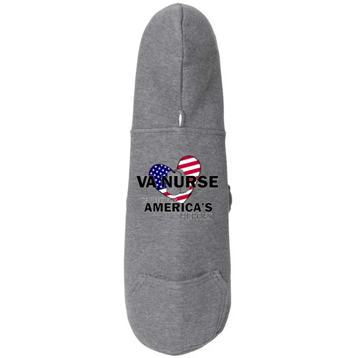 Veteran VA Nurse Caring For America's Heroes Doggie 3-End Fleece Hoodie