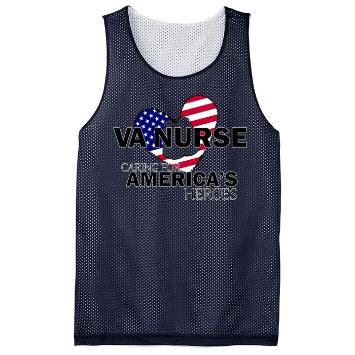 Veteran VA Nurse Caring For America's Heroes Mesh Reversible Basketball Jersey Tank