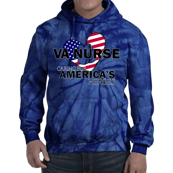 Veteran VA Nurse Caring For America's Heroes Tie Dye Hoodie