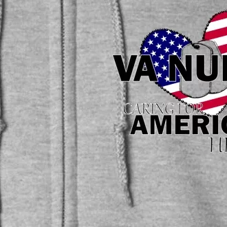 Veteran VA Nurse Caring For America's Heroes Full Zip Hoodie