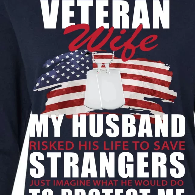 Veteran Wife Womens Cotton Relaxed Long Sleeve T-Shirt