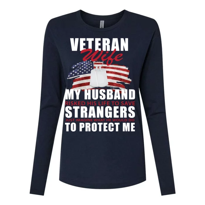 Veteran Wife Womens Cotton Relaxed Long Sleeve T-Shirt